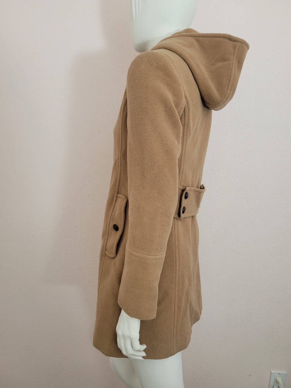 Tommy Hilfiger American Classics Wool Blend Camel Tan Coat Jacket Size 4 - Picture 4 of 9
